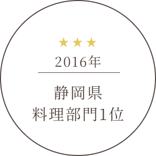 2016年静岡県料理部門1位