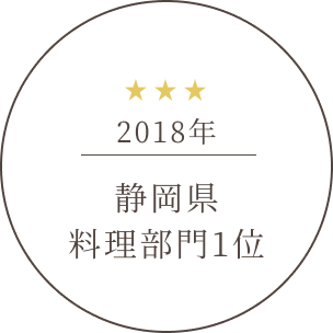 2018年静岡県料理部門1位